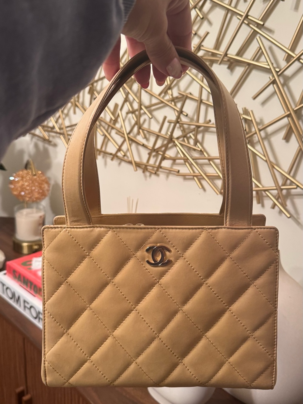 CHANEL Matelasse Caviar Quilted Top-Handle Bag